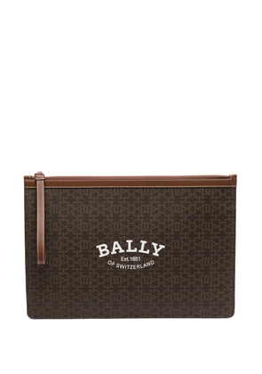 Bally Bollis logo-print clutch bag - Brown