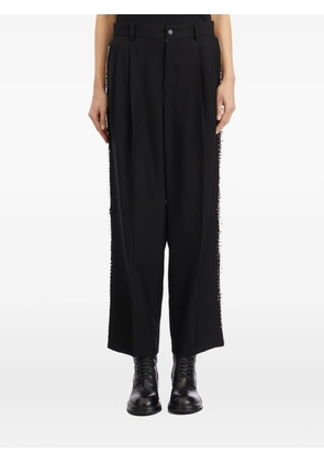 Comme Des Garçons safety-pin cropped trousers - Black