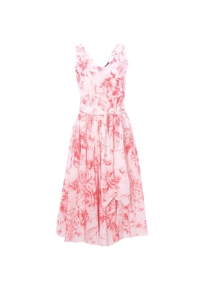 LAVI COUTURE floral-print V-neck midi dress - Pink