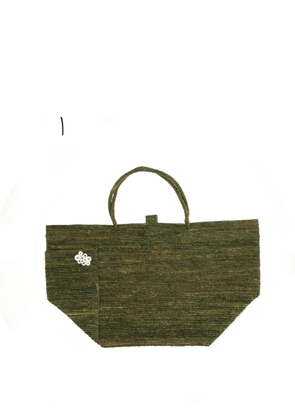 MERCIEL raffia isabella shoulder bag - Green