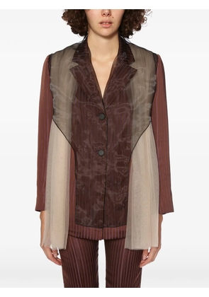 Quetsche tulle insert blazer - Brown