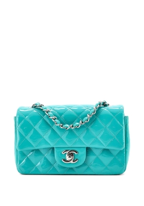 CHANEL Pre-Owned Classic Single Flap Bag Quilted Patent Mini crossbody bag - Blue