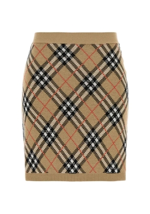 Burberry check knit mini skirt - Neutrals