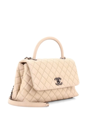 CHANEL Pre-Owned Coco Top Handle Bag Quilted Caviar Small crossbody bag - Neutrals