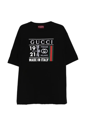 Gucci dragonfly printed T-shirt - Black