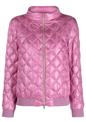 Herno diamond-quilted bomber jacket - Purple