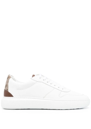 Herno monogram-heel low-top sneakers - White