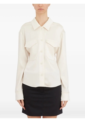Courrèges long-sleeve pocket shirt - Neutrals