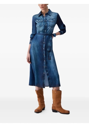 LIU JO belted midi dress - Blue