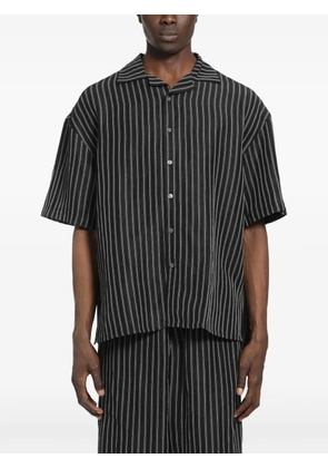 Willy Chavarria striped shirt - Black