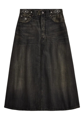 Ralph Lauren RRL studded denim A-line skirt - Black