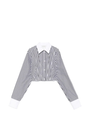 Sportmax striped cropped shirt - Black