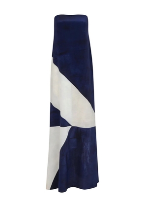 Lenny Niemeyer abstract-print strapless maxi dress - White
