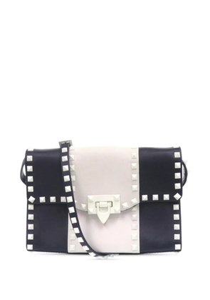 Valentino Garavani Pre-Owned 2010-2025 Medium Leather Colorblock Rockstud Flip Lock crossbody bag - Blue