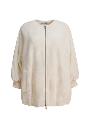Max Mara WHITE CASHMERE JACKET - Neutrals