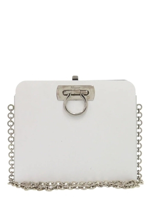 Ferragamo Pre-Owned 2010-2025 Leather Gancini Chain crossbody bag - White