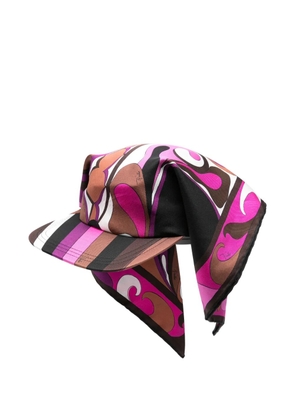 PUCCI Pre-Owned orchidee-print silk cap - Pink