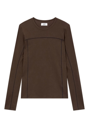 TOMBOY stitch-detail long-sleeve t-shirt - Brown