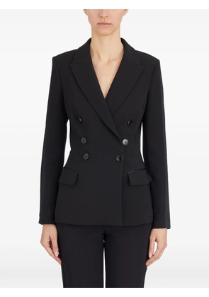 Elisabetta Franchi double-breasted satin blazer - Black