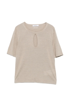 Max Mara cut-out T-shirt - Neutrals