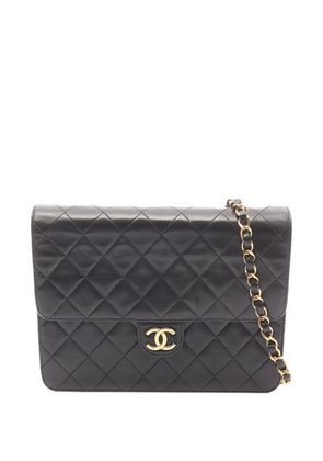 CHANEL Pre-Owned 1997-1999 CC Quilted Lambskin Single Flap shoulder bag - Black