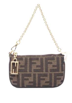 Fendi Pre-Owned 2000-2010 Mini Zucca Canvas Baguette Pouch handbag - Brown