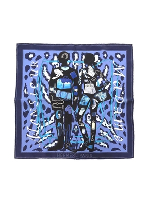 Hermès Pre-Owned 2000-2010 Monsieur Et Madame Silk Scarf scarves - Blue