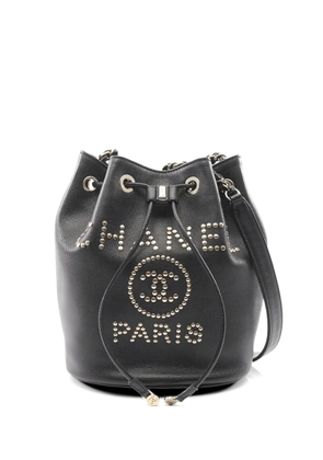 CHANEL Pre-Owned 2019 chain bucket bag - Black