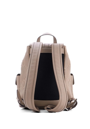 Gucci Pre-Owned Double Pocket Belt Jumbo GG Embossed Leather Small backpack - Neutrals
