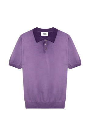 ALPHA STUDIO contrast polo shirt - Purple
