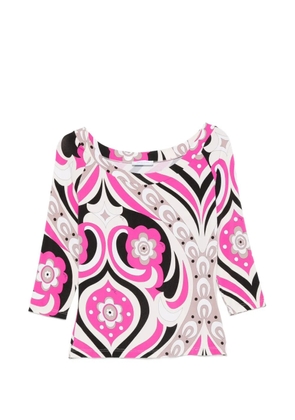 PUCCI Pre-Owned 2000s floral-print long-sleeved top - Pink