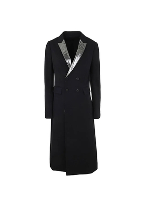 SAPIO double-breasted collared coat - Black