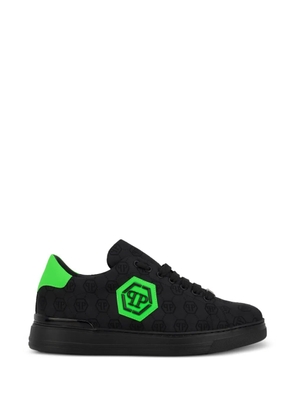 Philipp Plein monogram-jacquard sneakers - Black