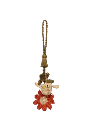 IBELIV owl floral bag charm - Brown