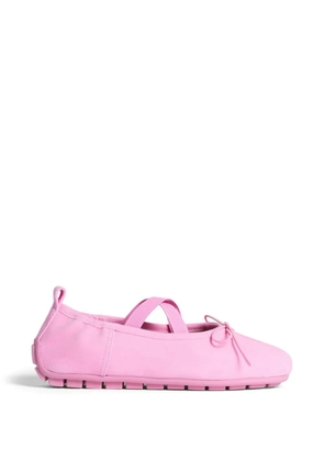 Simone Rocha pleated bow-detail ballet flat - Pink