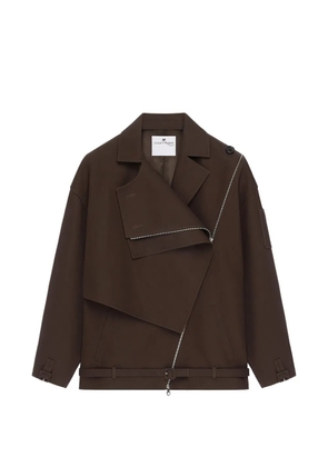 Courrèges asymmetric trench coat - Brown