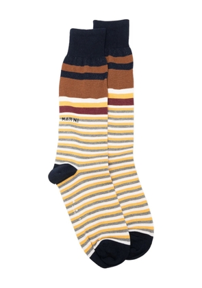 Marni striped cotton socks - Yellow