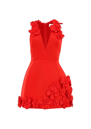Bronx and Banco Estelle floral-appliqué mini dress - Red
