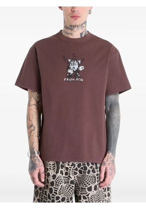 Brain Dead Time Is Nigh T-shirt - Brown