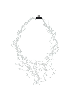 Maria Calderara beaded necklace - White