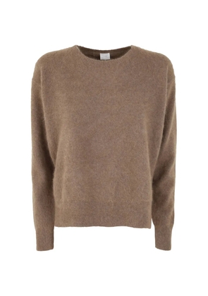 C.T.PLAGE side-slit crew-neck sweater - Neutrals