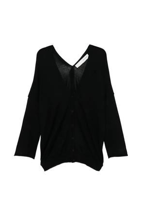 Isabel Benenato V-neck buttoned cardigan - Black