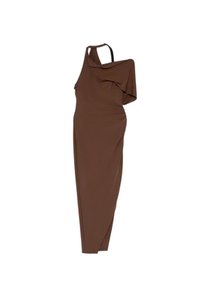 Monse drape cowl dress - Brown