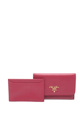 Prada Pre-Owned 2010s Saffiano-leather card holder - Pink