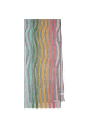 Paul Smith Swirl striped scarf - Grey