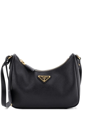 Prada Pre-Owned Re-Edition Hobo Saffiano Leather Mini shoulder bag - Black
