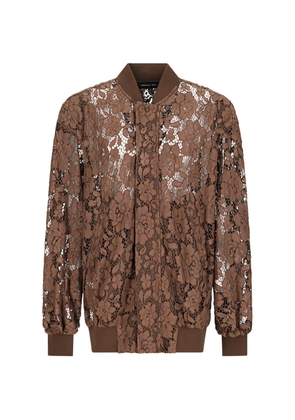 Federica Tosi lace bomber jacket - Brown