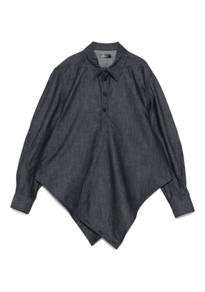 Mugler asymmetrical button-fastening shirt - Blue