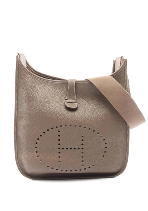 Hermès Pre-Owned 2010 perforated leather shoulder bag - Neutrals