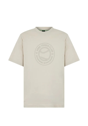BOSS embossed graphic T-shirt - Neutrals